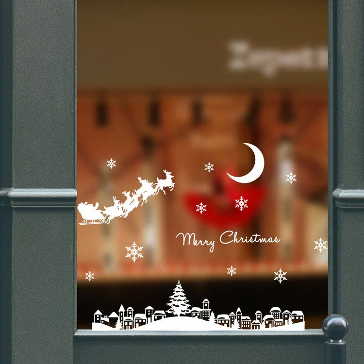 Weihnachtslandschaft Fenster Sticker