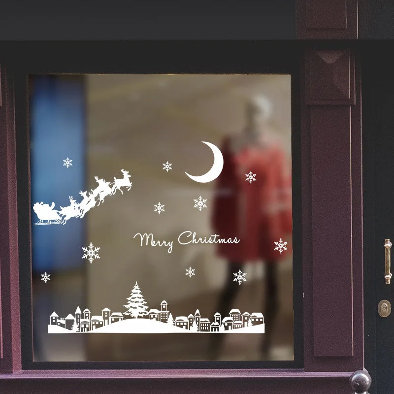 Weihnachtslandschaft Fenster Sticker