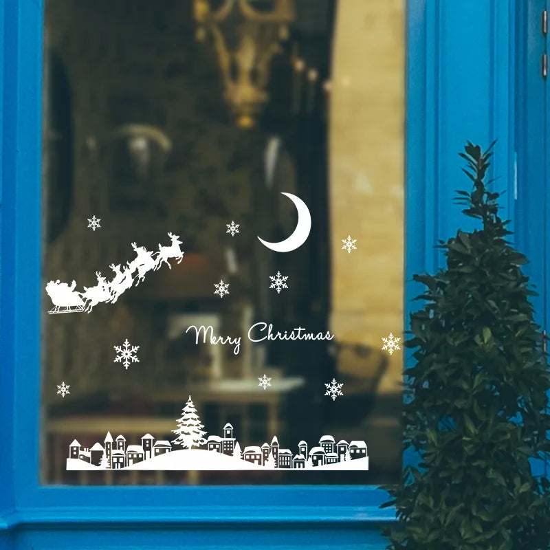 Weihnachtslandschaft Fenster Sticker