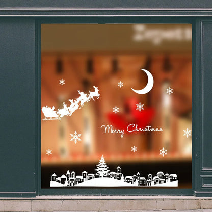 Weihnachtslandschaft Fenster Sticker