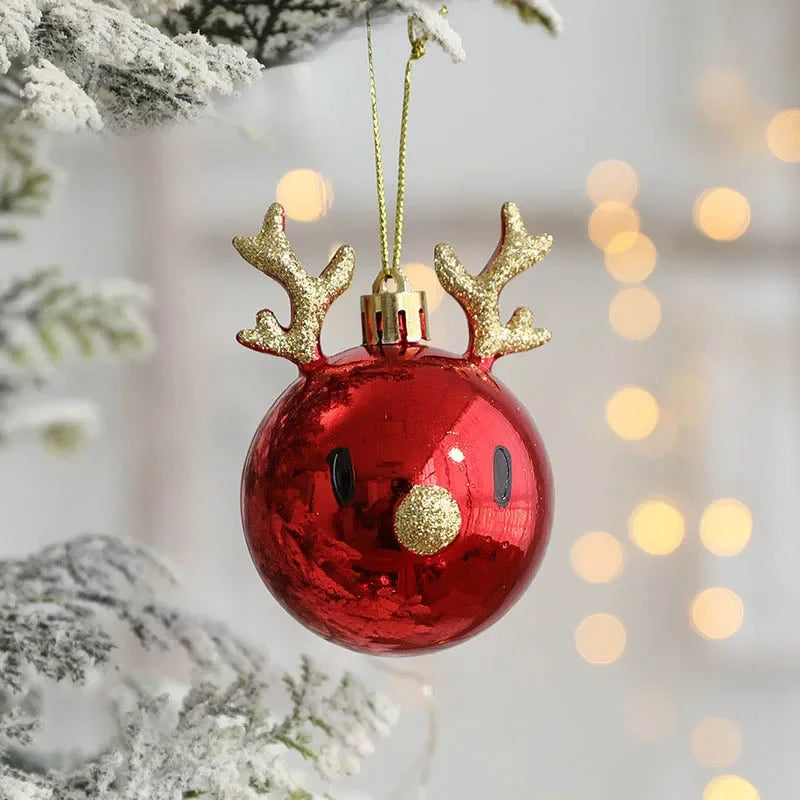 2 stücke Elch Weihnachts kugeln Ornamente Weihnachts baum hängen Kugel Anhänger Weihnachts schmuck für Zuhause Neujahr Party 2024 ph279