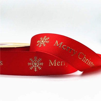 4,5 m / 25 mm Weihnachtsband (Geschenkband)