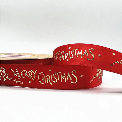 4,5 m / 25 mm Weihnachtsband (Geschenkband)