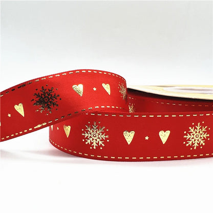 4,5 m / 25 mm Weihnachtsband (Geschenkband)