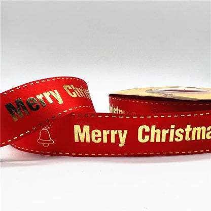 4,5 m / 25 mm Weihnachtsband (Geschenkband)