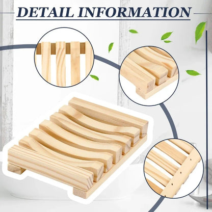 New Natural Bamboo Soap Box Dishes Bath Soap Holder Bamboo Case Tray Wooden Prevent Mildew Drain Box Bathroom Washroom Tools