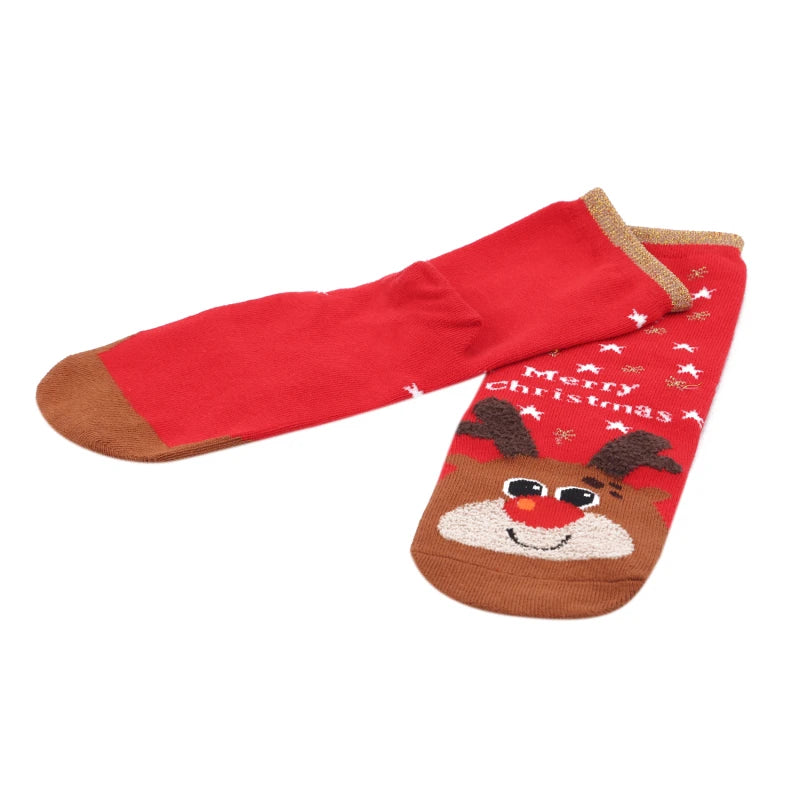 1 Paar weiche Damen Vintage Weihnachts-/Winter Socken