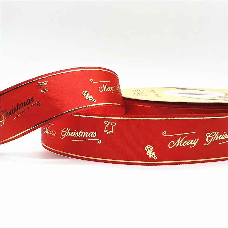 4,5 m / 25 mm Weihnachtsband (Geschenkband)