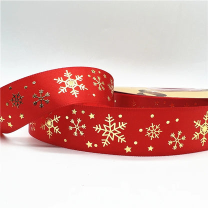 4,5 m / 25 mm Weihnachtsband (Geschenkband)