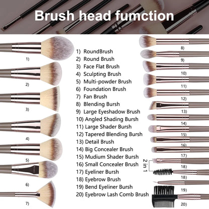 Professionelle 3-20PCS Make-Up Pinsel Set