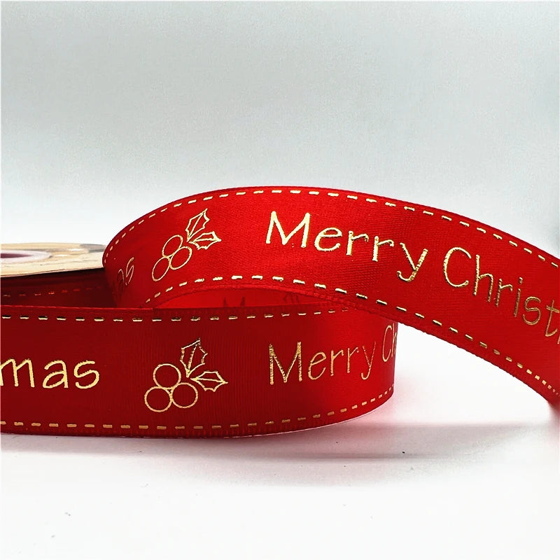 4,5 m / 25 mm Weihnachtsband (Geschenkband)