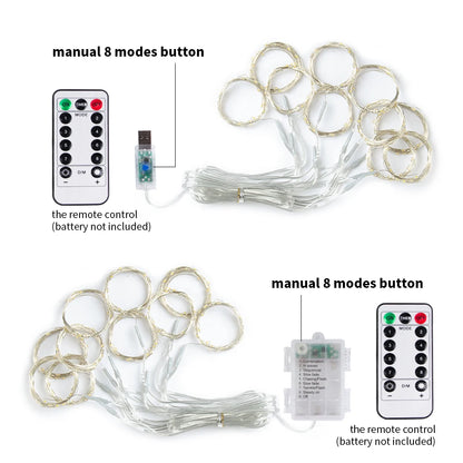 3M x 1M/2M/3M Batterie LED Lichterketten USB LichterketteWeihnachten  Vorhang Dekoration