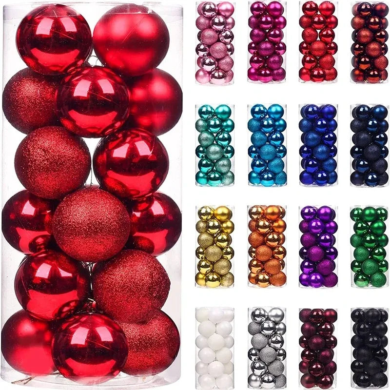 24/36pcs 3/4cm l Weihnachtsbaumkugeln