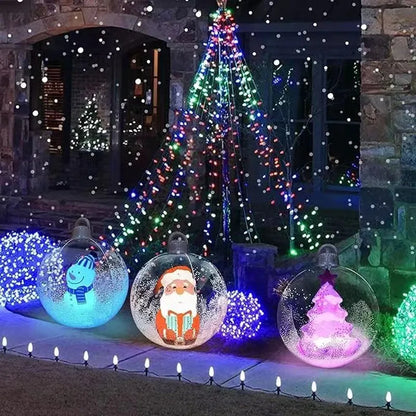 60 cm Outdoor LED Weihnachtskugel (aufblasbar, PVC)