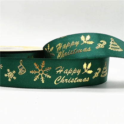 4,5 m / 25 mm Weihnachtsband (Geschenkband)