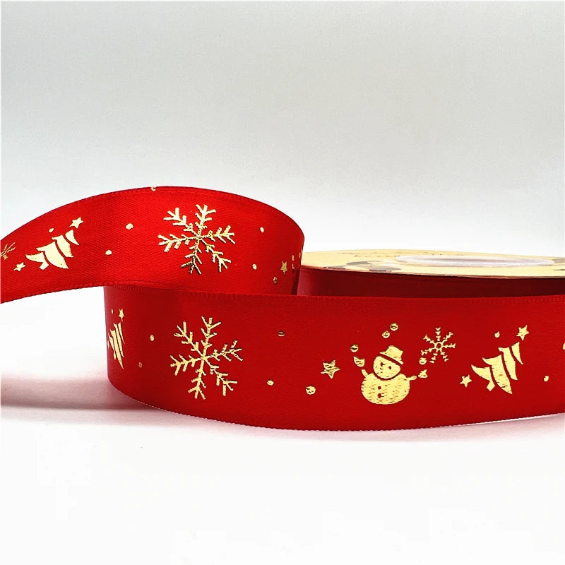 4,5 m / 25 mm Weihnachtsband (Geschenkband)