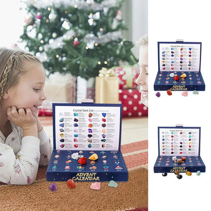 Adventskalender,  natürliche Edelsteine,