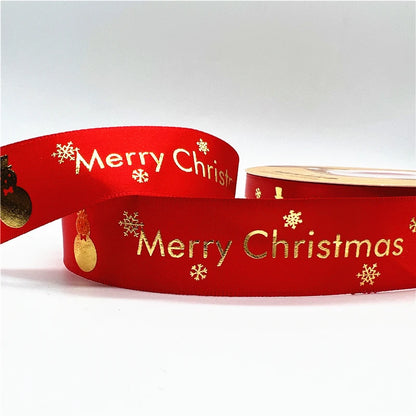 4,5 m / 25 mm Weihnachtsband (Geschenkband)