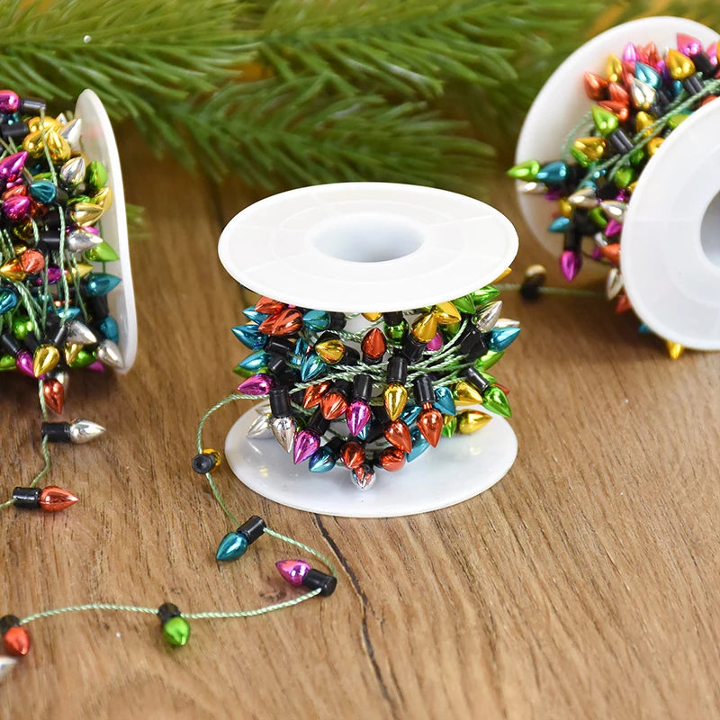 5M/Rolle Bunte Glühbirnen String Girlande Weihnachten Home Dekorationen Weihnachtsbaum Ornamente Navidad Neujahr Geschenk DIY Puppenhaus Nicht LED