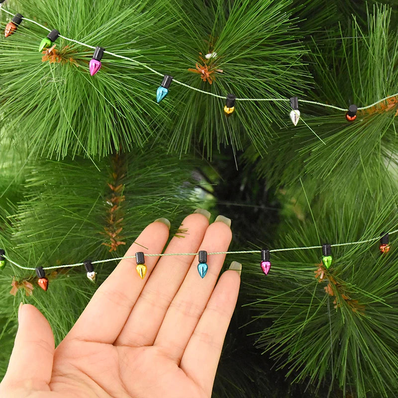 5M/Rolle Bunte Glühbirnen String Girlande Weihnachten Home Dekorationen Weihnachtsbaum Ornamente Navidad Neujahr Geschenk DIY Puppenhaus Nicht LED