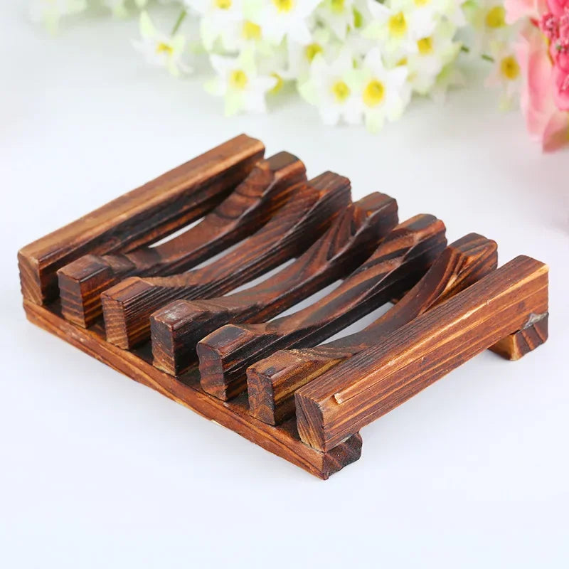 New Natural Bamboo Soap Box Dishes Bath Soap Holder Bamboo Case Tray Wooden Prevent Mildew Drain Box Bathroom Washroom Tools