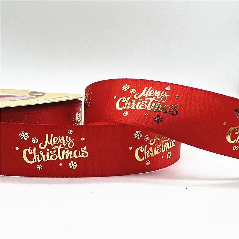 4,5 m / 25 mm Weihnachtsband (Geschenkband)