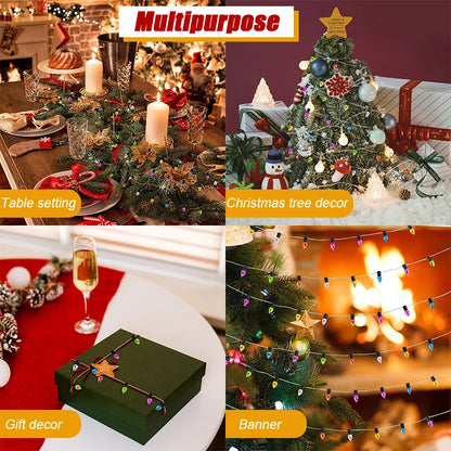 5M/Rolle Bunte Glühbirnen String Girlande Weihnachten Home Dekorationen Weihnachtsbaum Ornamente Navidad Neujahr Geschenk DIY Puppenhaus Nicht LED